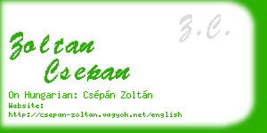 zoltan csepan business card